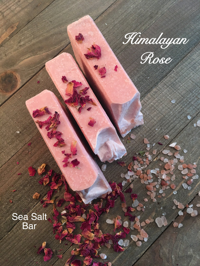 Himalayan Rose Sea Salt Soap Bar Little Tree Hugger Bath & Body Boutique